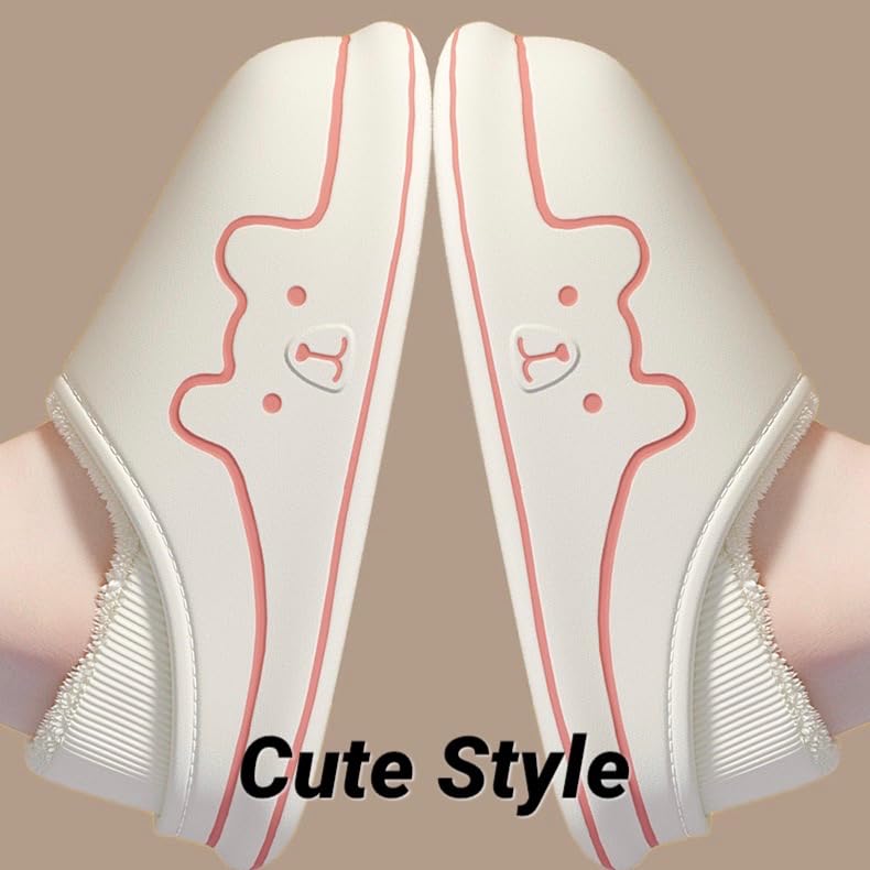 Women's Fuzzy Slippers EVA Thick Sole Cotton Fluffy Memory Foam Lightweight Comfy House Slippers Cozy Faux Fur Soft Plush Couple Slides Anti-Skid Indoor Outdoor Home Bedroom3