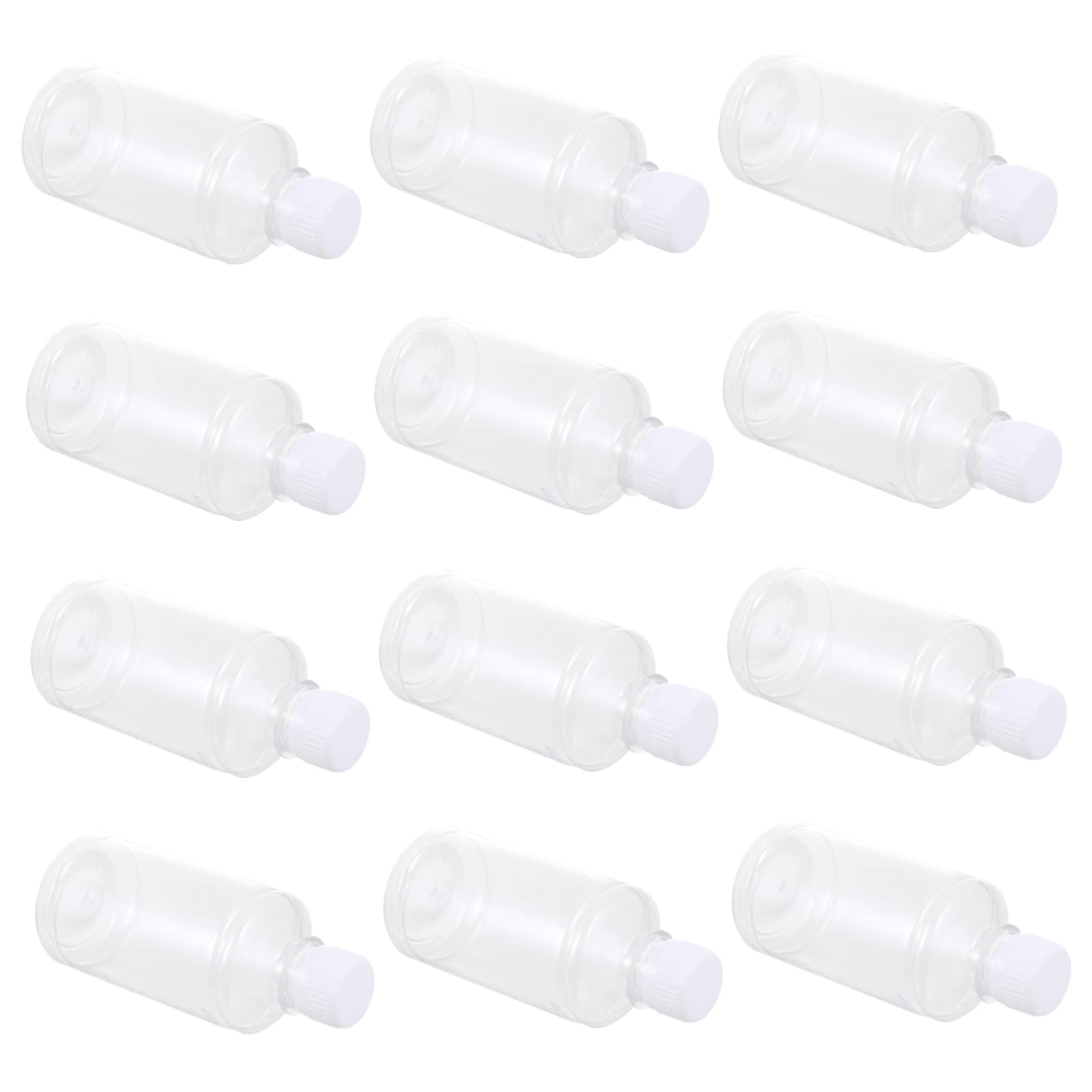 VILLFUL 12pcs 250ml Bottle Clear Container Clear Graduated Bottle Clear Reagent Bottle Clear Beverage Bottle Storage Bottle Leakproof Bottle Reagent Bottle The Pet Sample Water Bottle