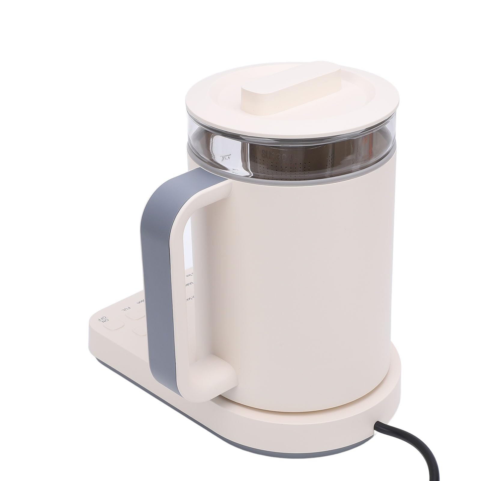 TEtera Elettrica, Trasparente Dedica Ad Alta Temperatura Resistente Alla Temperatura da 1,2 Litri di Vetro Produttore Intelligente Produttore di Protezione a Secco (Spina europea 220V)