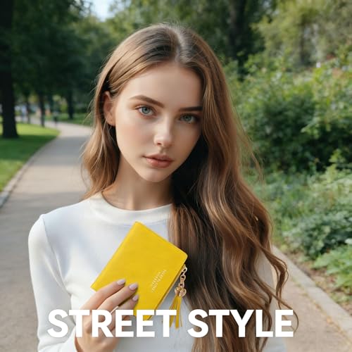 Image of Valentoria Womens Wallet Cute Elegant Long Slim Card Holder Case Minimalist Coin Purse Thin Tassels Zip Clutch Wallets for Girls Ladies | Cute