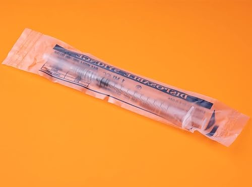 Miniatura 6 de Jeringas de 1 ccml con aguja de 0.5 pulgadas desechables cada una envuelta individualmente, paquete de 20 (0.0 fl oz-27G-20pcs-RL)