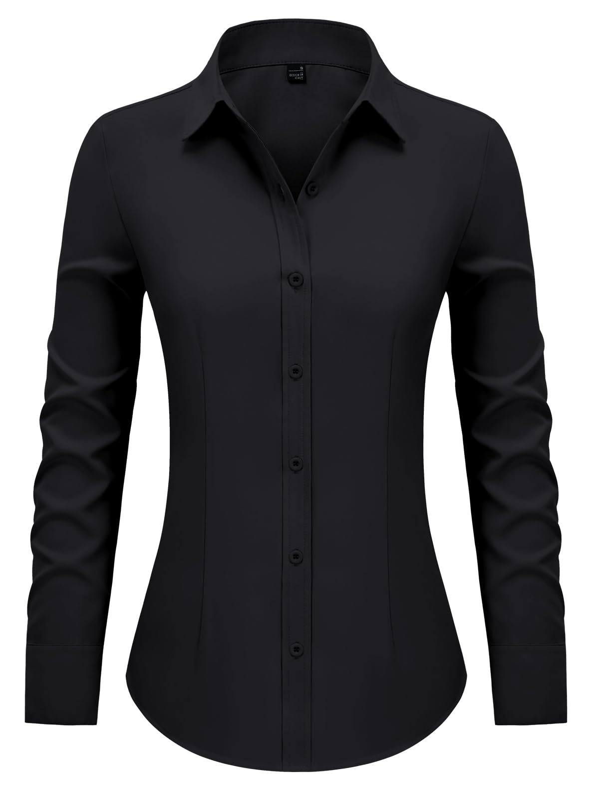 Mutitop Button Down Shirts for Women Long Sleeve Dress Shirts Wrinkle Free Collared Work Office Solid Blouses Corset