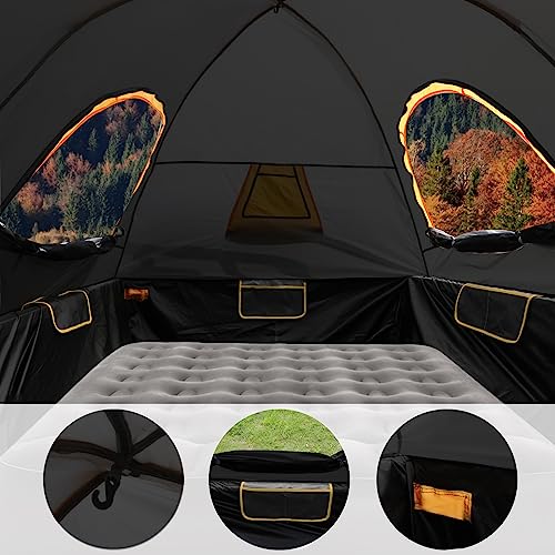 image for HREFEU Pickup Truck Tent, Portable Truck Bed Tent for Camping, Waterpr