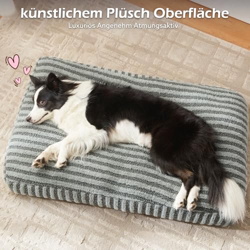 Pawk hundebet Grosse Hunde, XL Hundekissen Waschbar Abnehmbar, Hundekorb Flauschig Atmungsaktiv Anti-Rutsch, Hundebetten für Mittelgroße und Grosse Hunde, 107x69x10cm