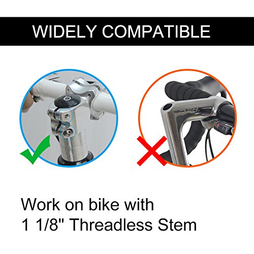 Weanas Bike Stem Riser, MTB Handlebar Riser Extender Bicycle Alloy Head up Adapter for Mountain Bike, Road Bike, MTB, BMX (1-1/8" Riser) - Thumbnail 5