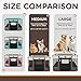 Paw Ballet Foldable Pet Kitten Playpen, Upgrade Waterproof Portable Cat Dog Playpen Kennel Tent for Small Dog Cat, Retractable Shade Cover, Indoor Outdoor Use for Small Pet, Brown