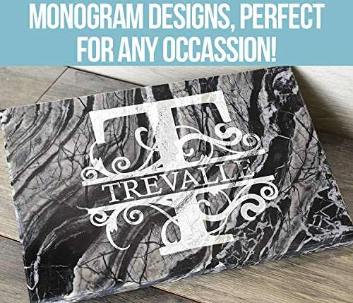 Brew City Engraving - Personalized Custom Engraved Marble Stone Charcuterie Serving & Pastry Board/Tray - Black, White Or Tan #TOP6