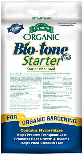 Espoma Organic Bio-Tone Starter Plus 4-3-3 Natural & Organic Starter Plant Food with Both Endo & Ecto Mycorrhizae; 25 lb. Bag; The Ultimate Starter Plant Food