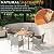 YEEFY 5 Piece Outdoor Table and Chairs Outdoor Patio Furniture Set Outdoor Dining Set for 4 Rattan Patio Table and Chairs Set of 4 Wicker Patio Dining Sets for Backyard Garden Porch Balcony Pool Deck