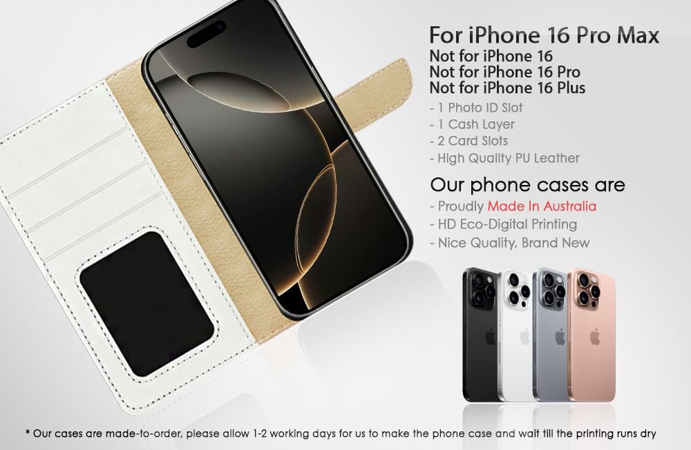 Amazon.com: for iPhone 16 Pro Max, Designed Flip Wallet Phone Case