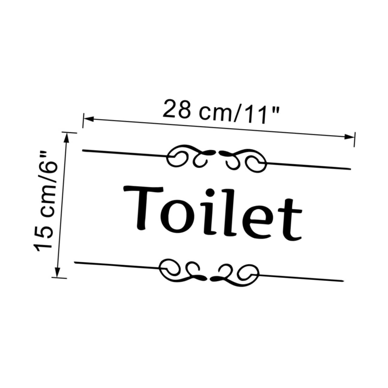 FONDOTIN 4pcs Creative Toilet Wall Stickers Decoration for Bathroom and Restroom Material Artistic English Design for Home and