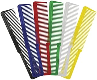 مجموعة أمشاط قص واهل متعددة الألوان من هوت فاشون - 6 قطع، مشط تسريح، فرشاة شعر لقص الشعر وتصفيفه