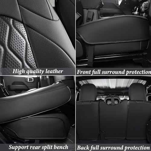 Image of Coverado Seat Covers Fullset for Jeep Wrangler, Waterproof Car Seat Covers for Automotive Truck Seat Covers Custom Fit for 2018-2026 Jeep Wrangler JL 4-Door with Rear Cupholder Only,Black