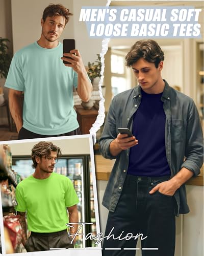 Image of Neer 3 Pack Big and Tall T-Shirts for Men L-7xl Tops | Large Casual Stretch Workout Tees, Short Sleeve Crewneck Oversized Shirts, Classic Summer Outfits, Comfy Basic Loose Clothes