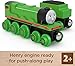 Thomas & Friends Wooden Railway, Henry Engine and Coal Car, push-along train made from sustainably sourced wood for kids 2 years and up
