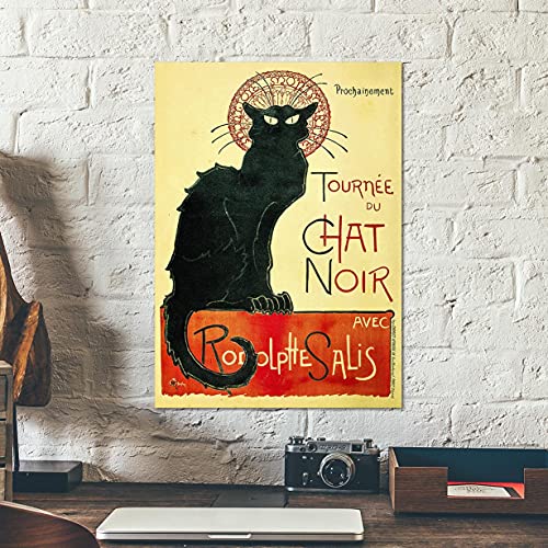 Chat Noir Aristide bruant Targa da parete in metallo poster retrò targa di avvertimento artigianato per ufficio Cafe Club bar