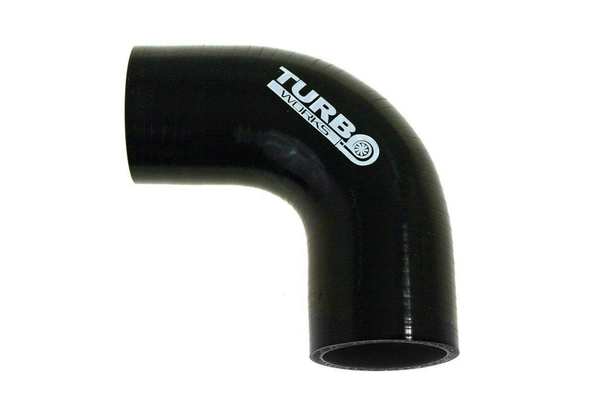Codo de silicona 90Deg Negro 102mm E-2534 Rendimiento de desarrollo Manguera de silicona radiador de silicona