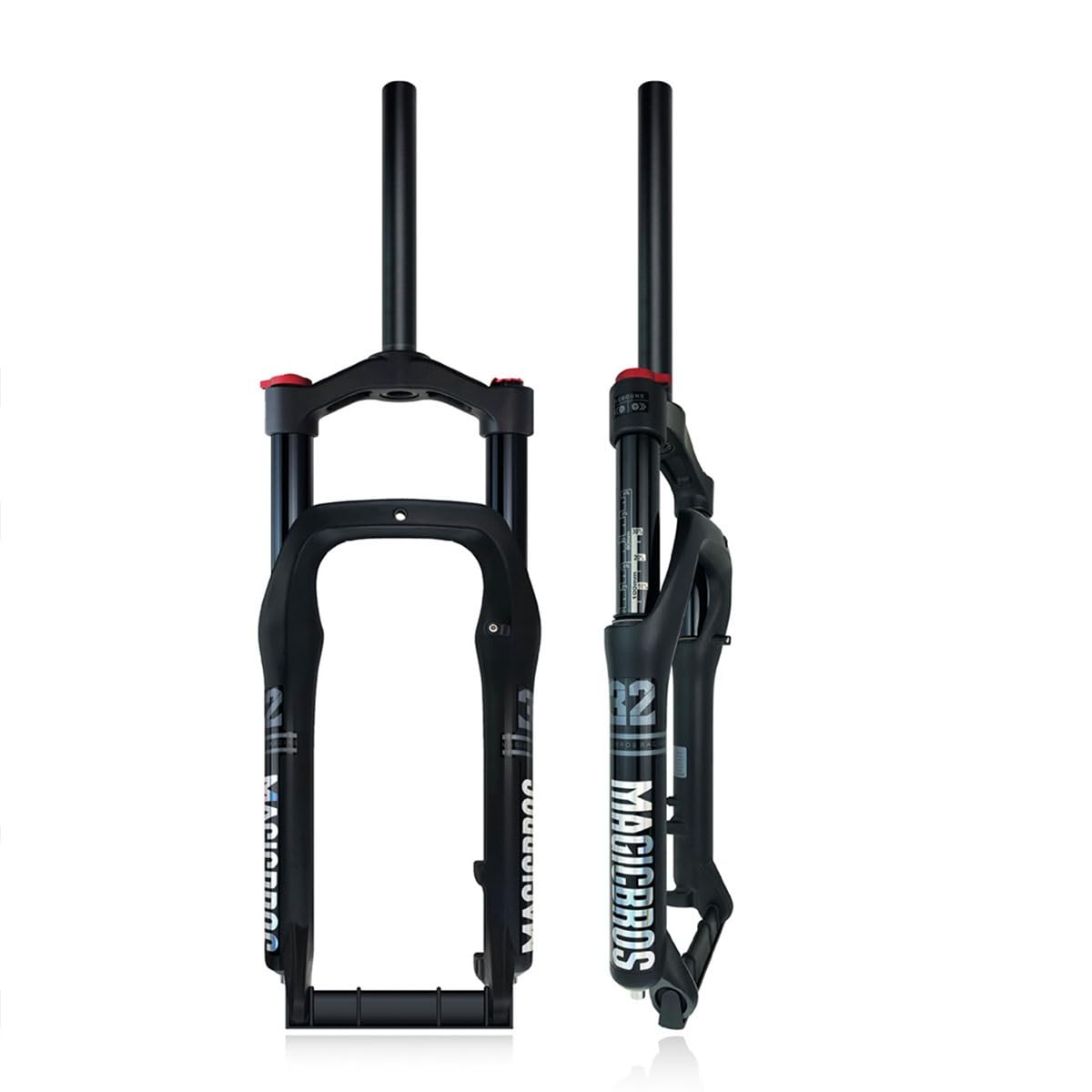 HOMSXPAC 20 26inch X 4.0 Inch Fat Bike Tire Air 1-1/8" Straight Disc Brake Bikes Front Fork 120mm Travel 9 * 135mm QR Snow Beach Forks Manual Lockout