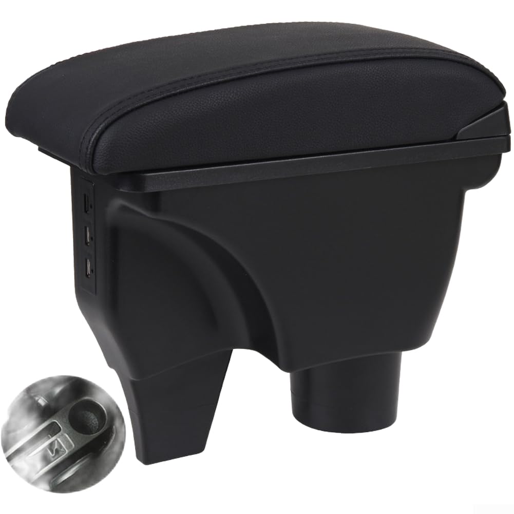 Microfaser Leder Armlehne Schwarz Rot Naht(A)