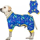 Picture of KYEESE Dog Pajamas Large Sized Dog Comfy Clothes Coat Velvet Doggie Jammies with Dinosaur Stretchy Pet Onesie Outfit Soft Pjs, XXX-Large