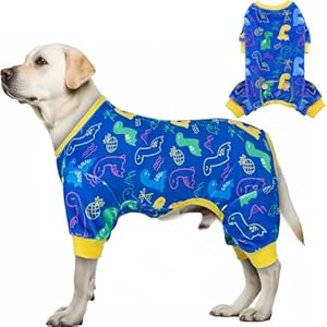 KYEESE Dog Pajama for Dog Pajamas Medium Size Dog with Dinosaur Soft Material Stretchable Dog Pajamas Cute Dog Onesie Dog Clothes Dog Outfit Onesie Dog Apparel Dog Pjs, XX-Large KYEESE Dog Pajama for Dog Pajamas Medium Size Dog with Dinosaur Soft Material Stretchable Dog Pajamas Cute Dog Onesie Dog Clothes Dog Outfit Onesie Dog Apparel Dog Pjs XX Large