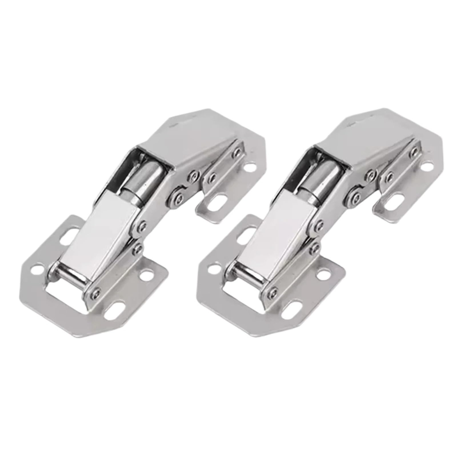 1/2PCS 90 Degree Steel Cabinet Hinges No-Drilling Hole(4PCS)