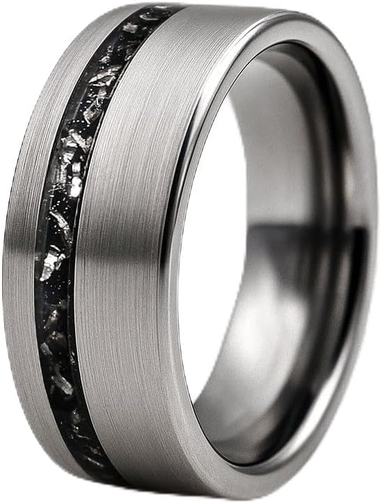 Thorum Men's Meteorite Tungsten Wedding Band