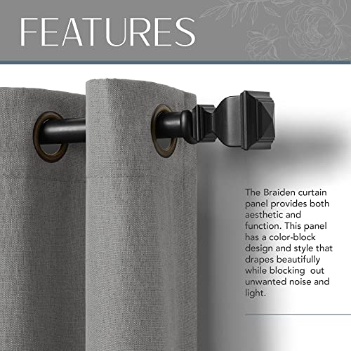 Elrene Home Fashions 26865874716 Room Darkening Grommet Window Curtain Drape Panel, 52" x 95", Gray, 52"x95" - Image 3