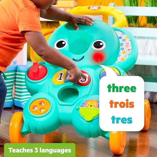 Bright Starts Stroll 'N Roll 2 In 1 Ball Play Walker - Elefante Con Luci E Musica, Unisex, 6 Mesi + - 4