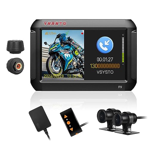 VSYSTO 4 Pouces écran WiFi Moto tachygraphe, Mode téléphone Bluet...