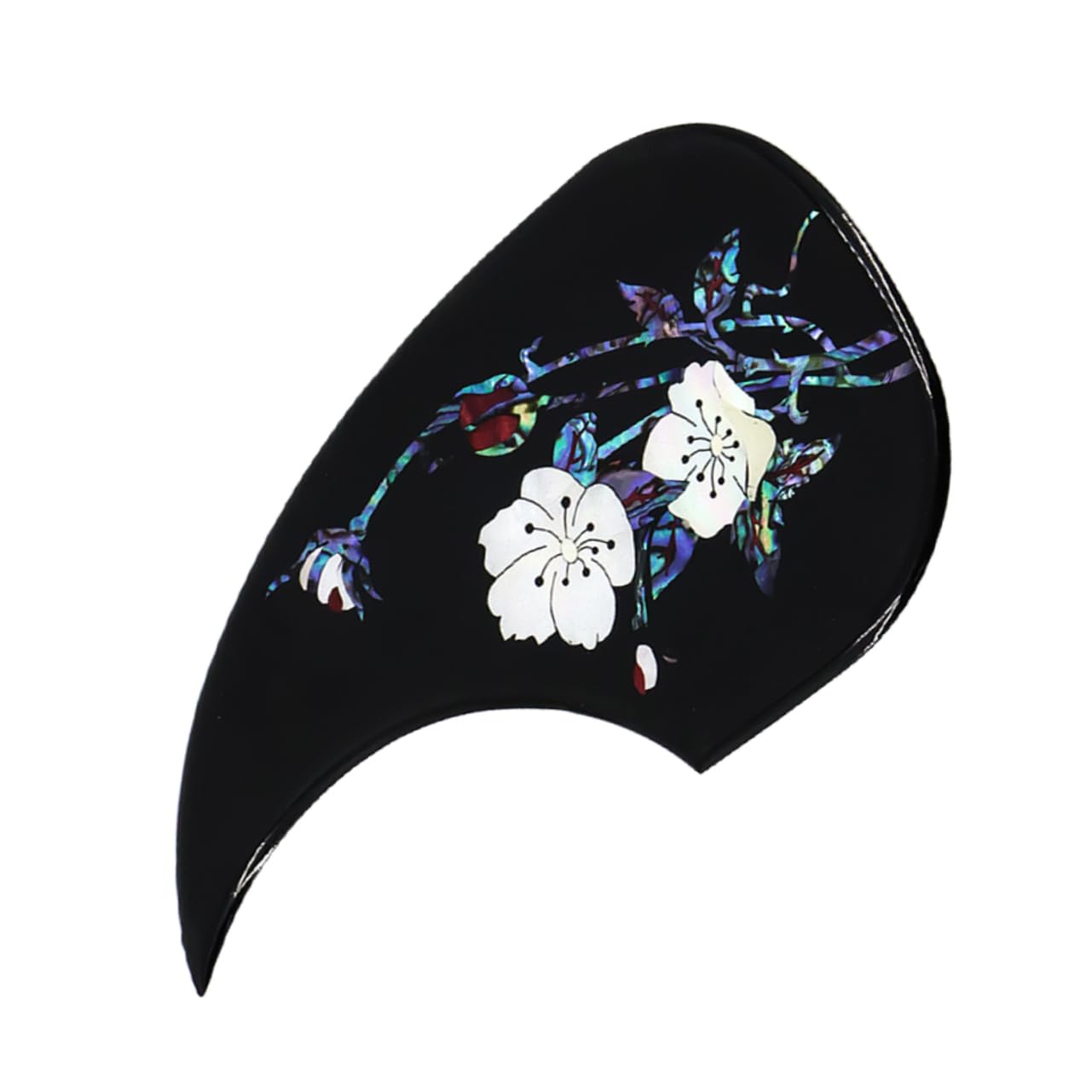 Battipenna per Chitarra Folk Nero Motivo Floreale Pvc | Compatibile Folk Guitar, Installazione Semplice, Piastra Decorativa per Strumenti Musicali, Stile Elegante