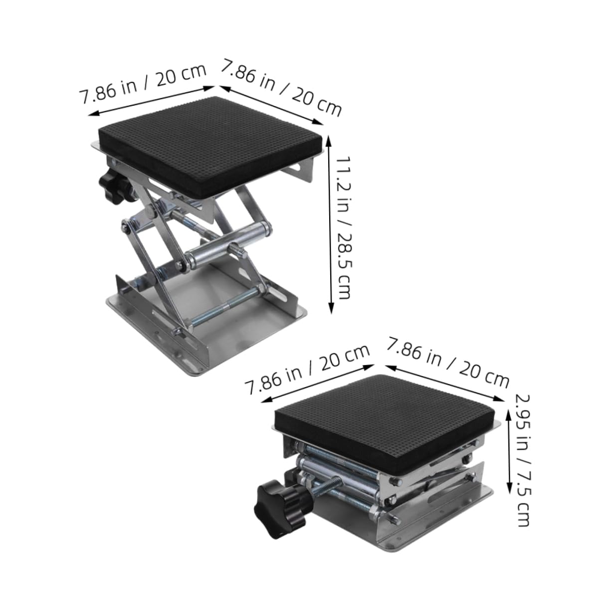 Veemoon 15kg Mesa Elevadora De Laboratorio De Acero Inoxidable Plataforma De Rango De Capacidad Para Equipos De Laboratorio Para Soporte y Elevación