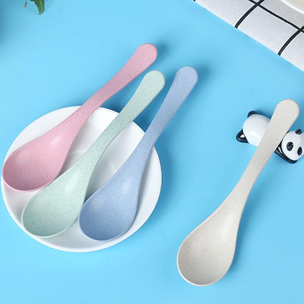 Spoons,soup spoons,Spoons for Cooking Kitchen Coffee Stirring Spoon PP Material Spoon Friend Gift Spoon Spoon Cake Dessert Spoon Dinner Spoon Teaspoons, 4 Pieces, Blue