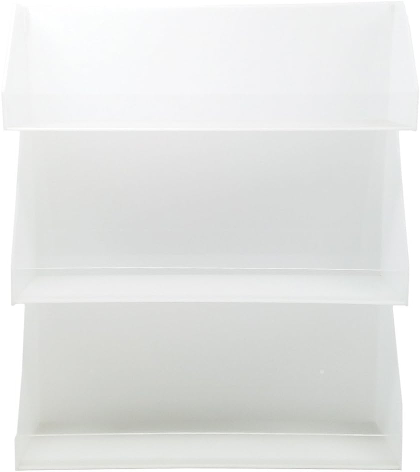 PANA White Acrylic Display Organizer Rack (Fits Nail Polish, Jars, Spices, and More)