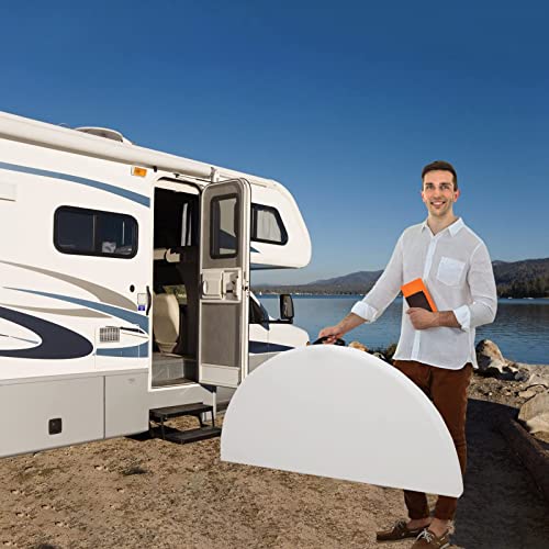 Gnomiya 4Ft Round Folding Table, Heavy Duty Hdpe Plastic Portable Round Table, Utility Indoor Outdoor Foldable Dining Table #TOP1