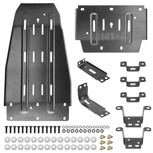 Image of Engine Skid Plate, Transmission Splash Shield, Heavy-Duty Undercarriage Guard Protector Compatible with 2018-2023 Jeep Wrangler JL 4WD