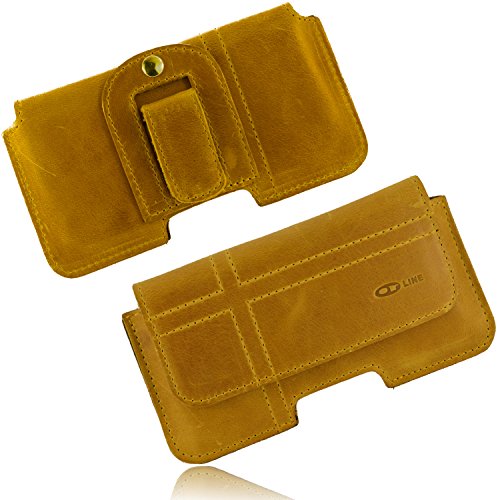OrLine Funda Piel ZTE Blade V8 Lite Carcasa cinturón Funda Funda de Piel Funda rígida Case Cover Piel Carcasa Mano Trabajo con Pinza