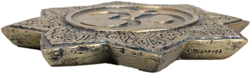 Miniatura 4 de Ebros Gift Fengshui Zen Buddha Om Symbol Mandala Lotus Padma Flor Incienso Stick Holder Plato Quemador Medallón Figurilla Hogar Fragancia Accesorio