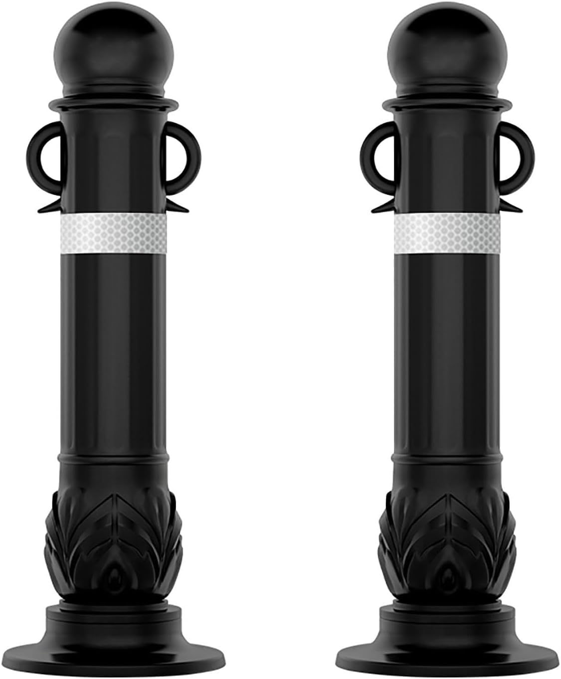 WOTZOV Traffic Delineator Post Channelizer Cone Reflective Traffic Delineator Post, Safety Barrier With Hanging Ears, Parking Posts Construction Cones, Parking Lot Safety Barriers Fo,2 pieces