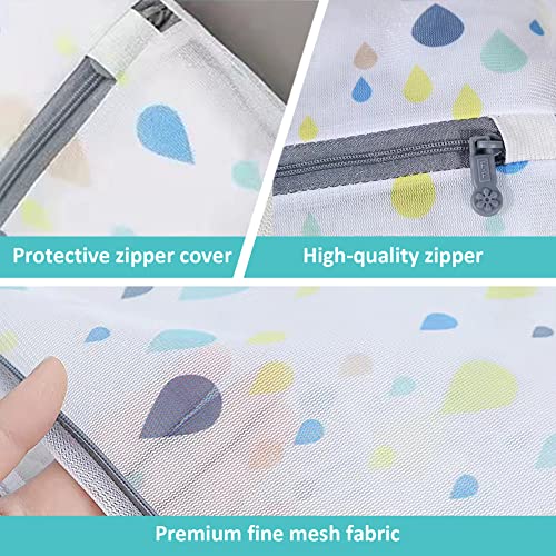 Xducom Delicates Laundry Bags With Exquisite Printed, Bra Fine Mesh Wash Bag For Underwear, Lingerie, Bra, Socks #TOP4