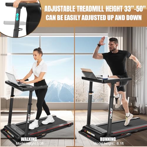 Caminadora con escritorio ajustable y capacidad 300 lb miniatura 2