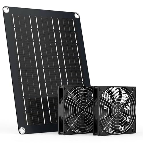 MARBERO 4.7 Inch Solar Powered Fan Kit, 15W Solar Panel...