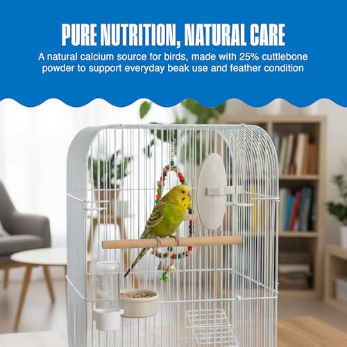 Image of Penn-Plax Bird-Life E-Cuttlebone Original, 3 Pk (2 Count Each) - Durable, Less Brittle Cuttlebones Enriched with Omega 3, Honey & Vitamin B1 -Easy Mounting, Cage Clip - Great for All Bird Sizes -White