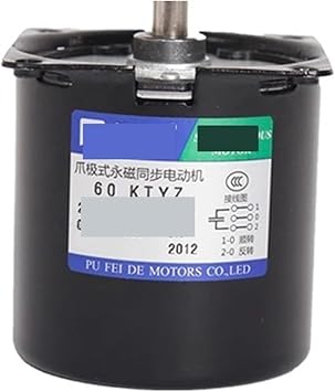 synchronous Motor 14W 220V 60KTYZ Center Shaft 7/8mm with Gear Synchronous Motor 5/7/10 Universal 2.5/5/7.5/10/15rpm7.5rpm7mm12teeth