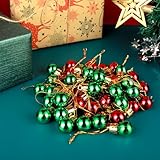 48 Pieces Christmas Balls Xmas Tree Ornaments Balls Exquisite Colorful Ball Decoration Pendant Mini Christmas Ornaments for Holiday Party Decor 0.79 Inch (Red Green) - Image 7