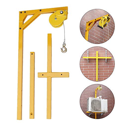 Grue de levage pour climatiseur en acier inoxydable avec mât pliable robuste