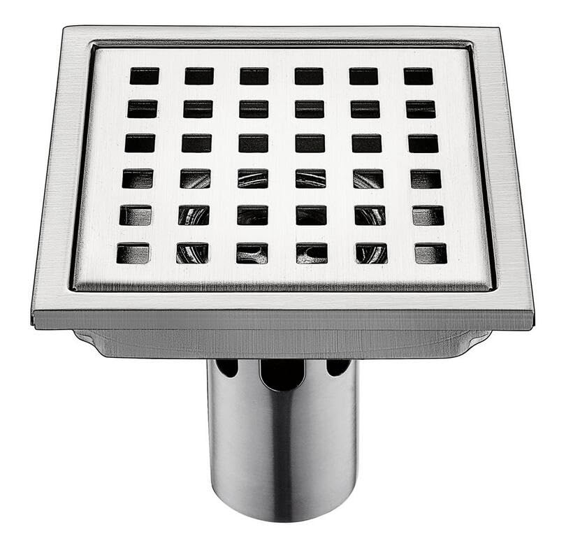 Tapa para el desagüe de la Ducha, Escurridor de Flujo Grande Acero Inoxidable con Drenaje Piso Rejilla Simple 15 * cm | 18f 15x15cm