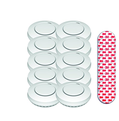 Funk Rauchmelder 10 er Set GS559A - Hitzemelder/Brandmelder / EN14604:2005/AC-2008 mit Magnetpad