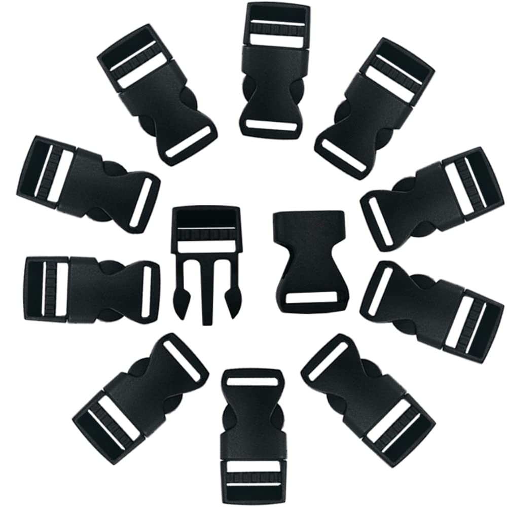 Ruidee Unisex 25 10Pcs Buckles Plastic Release Buckles Adjustable Side Release Buckles For Diy Craft Backpack Straps (25Mm)