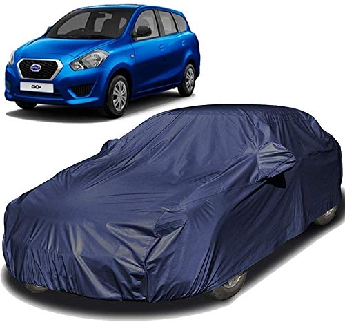 Image of Autofact Car Body Cover Compatible for Nissan Datsun Go Plus with Mirror Pockets (Navy Blue)
